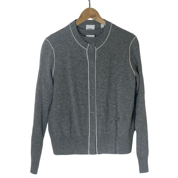Burberry Gray Cashmere Cardigan Sweater Set - Picture 1 of 3